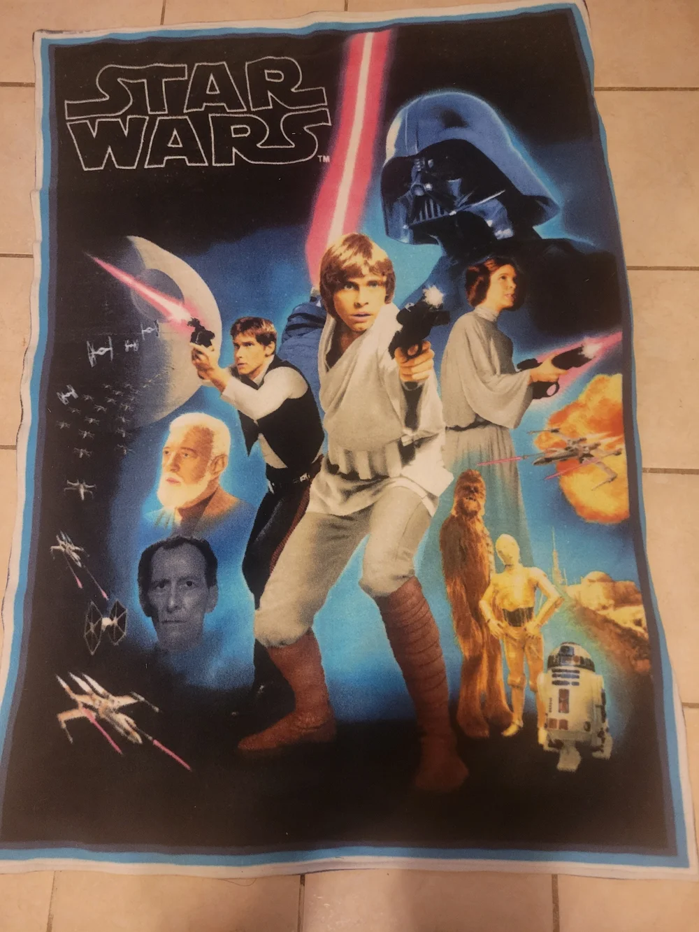 Star Wars Lot- Bin, Blanket, Diecast  X- Wing Fighter And Mixed Toys